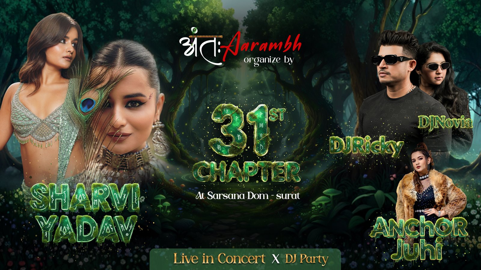 31st Chapter New Year Party Banner Surat